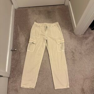 American Eagle Outfitters Beige Cargo Pants